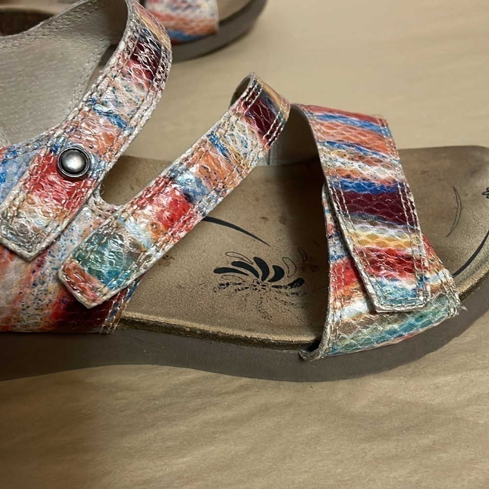 ABEO Bio System Celine Rainbow Leather Sandals, Size 6 - Picture 7 of 9